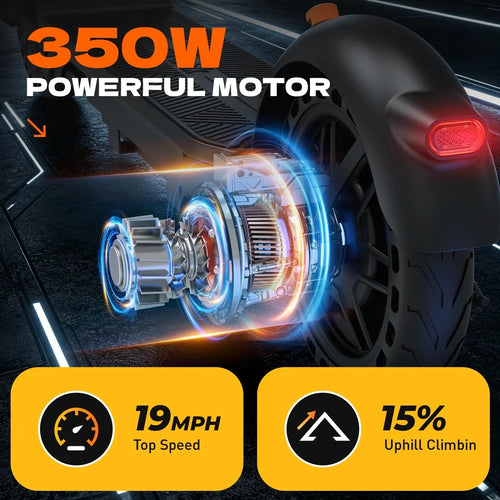 C8 Adult Electric Scooter 350W 19mph Max Speed 8.5 inch tire Foldable E Scooters 16 miles Max 36V 5.2AH US Stock Fast Delivery