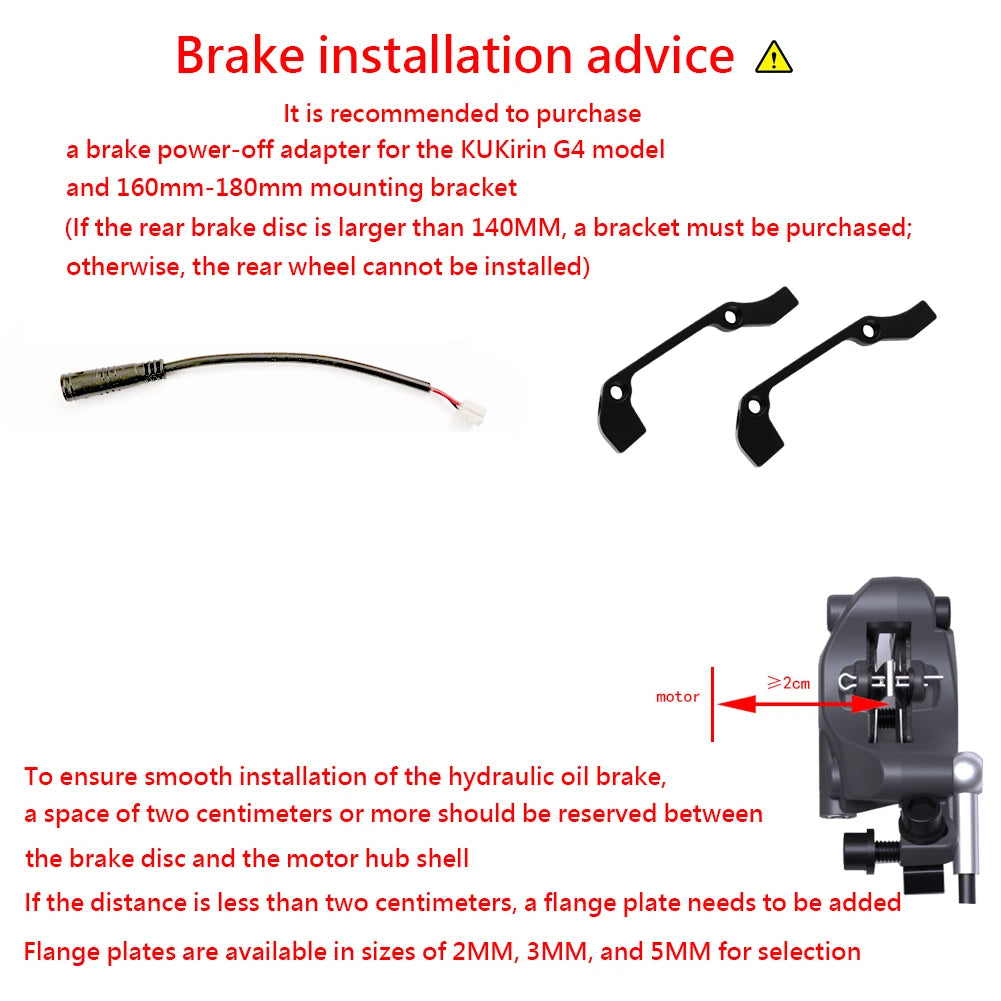 XOD H800/H880 Electric Scooter Hydraulic Disc Brake for KUKirin  G2 Master G2 Ultra G2 PRO 2025 Electric Scooter Hydraulic oil b