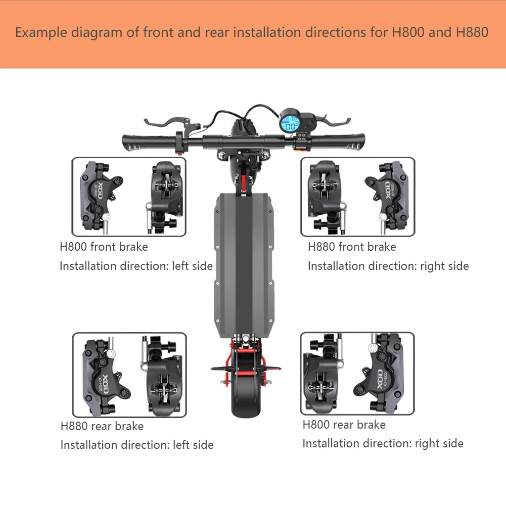 XOD H800/H880 Electric Scooter Hydraulic Disc Brake for KUKirin  G2 Master G2 Ultra G2 PRO 2025 Electric Scooter Hydraulic oil b